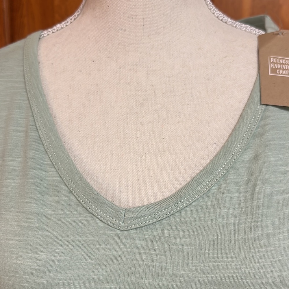 The Girlfriend From AARP Nightshirt 100% Bamboo Cotton Heathered Mint Size S - Picture 5 of 8